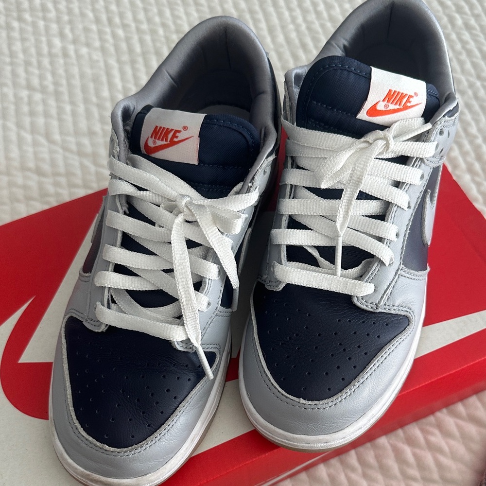 Nike Blue and Silver Sneakers